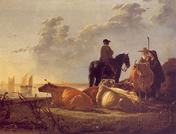 Aelbert Cuyp Cattle with Horseman and Peasants France oil painting art